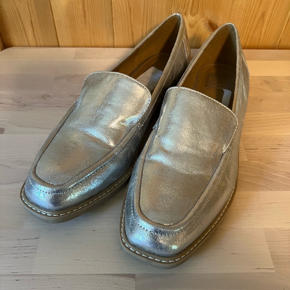 DV by Dolce Vita Silver Loafers - size 10